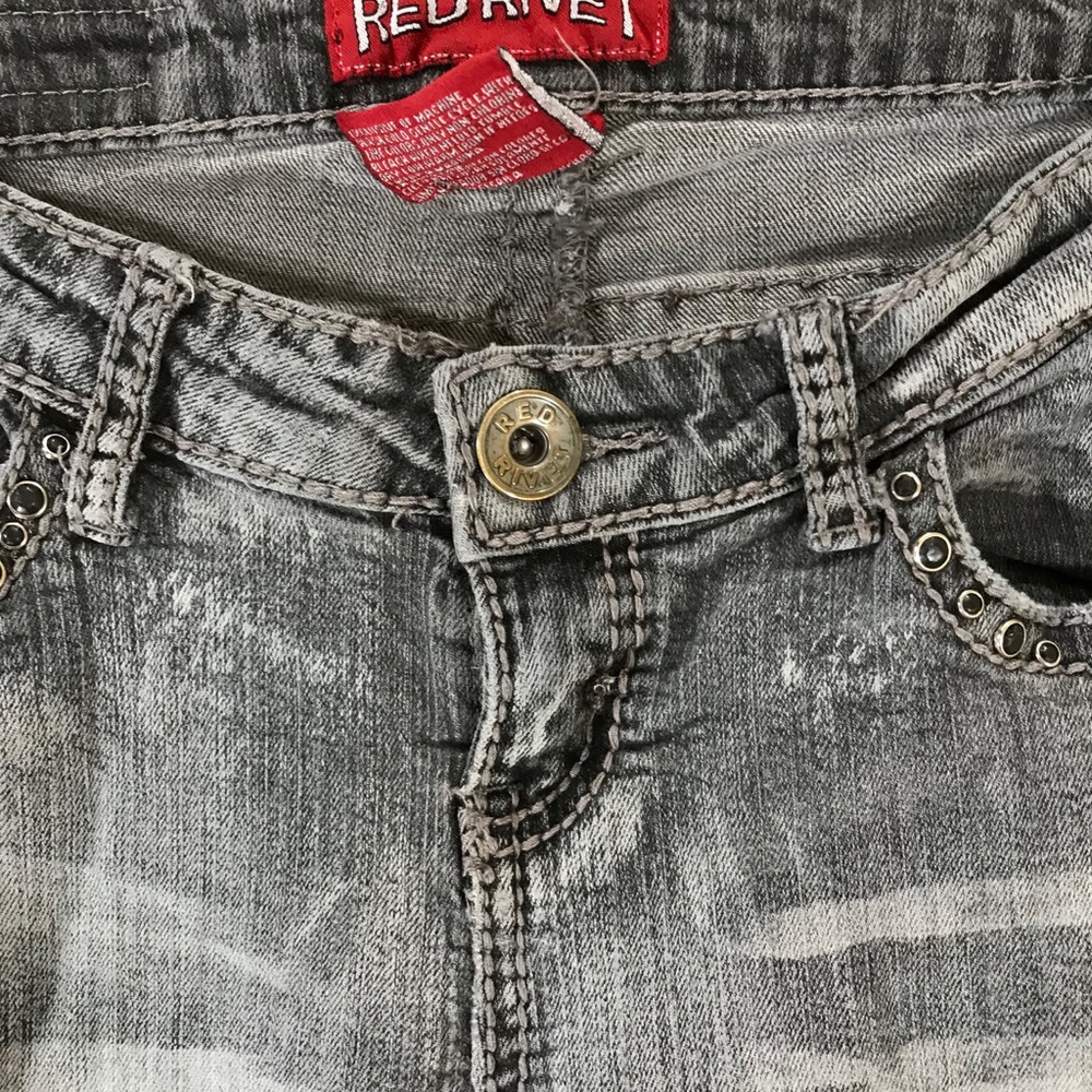 Red Rivet Jeans - Picture 9 of 16
